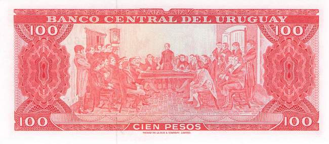 Uruguay 100 Pesos p47a-6 1967